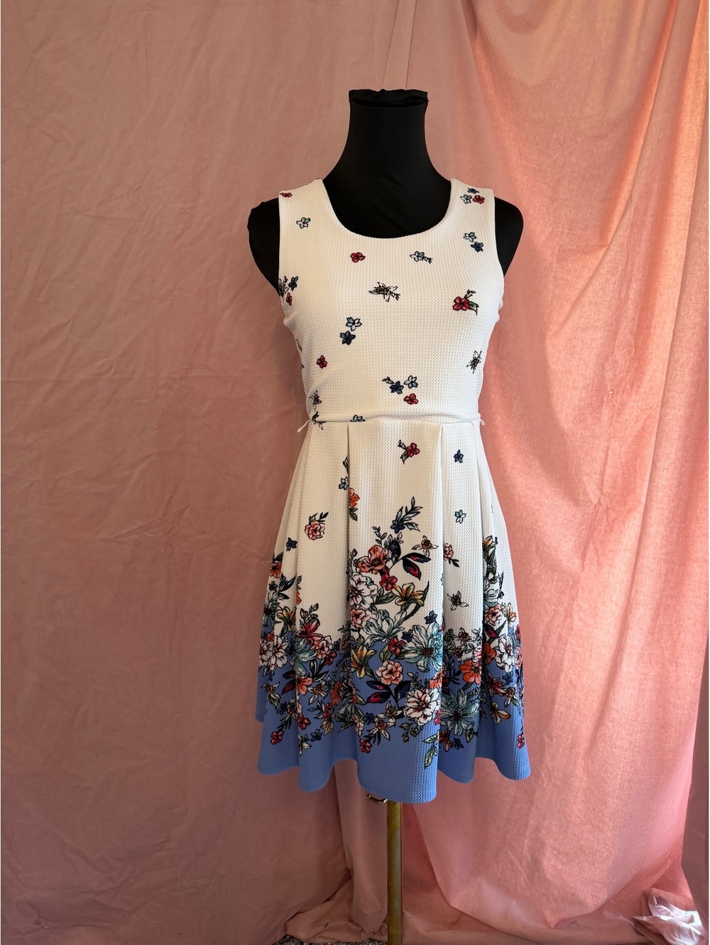 Knitworks Floral Sleeveless Fit and Flare Dress Size 14 - Picture 1 of 6